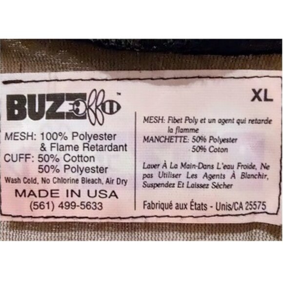 BuzzOff Bug Mesh Screen Netting Shirt Pullover Unisex XL - Picture 10 of 11